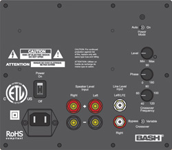 KS220 Powered Subwoofer Back Shot